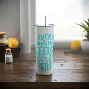 Every Journey - Skinny Steel Tumbler with Straw, 20oz